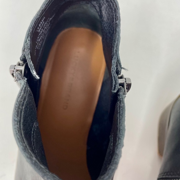 Lucky Brand Basel Black Leather Zip Side Ankle Boots Size 8M - Picture 10 of 15